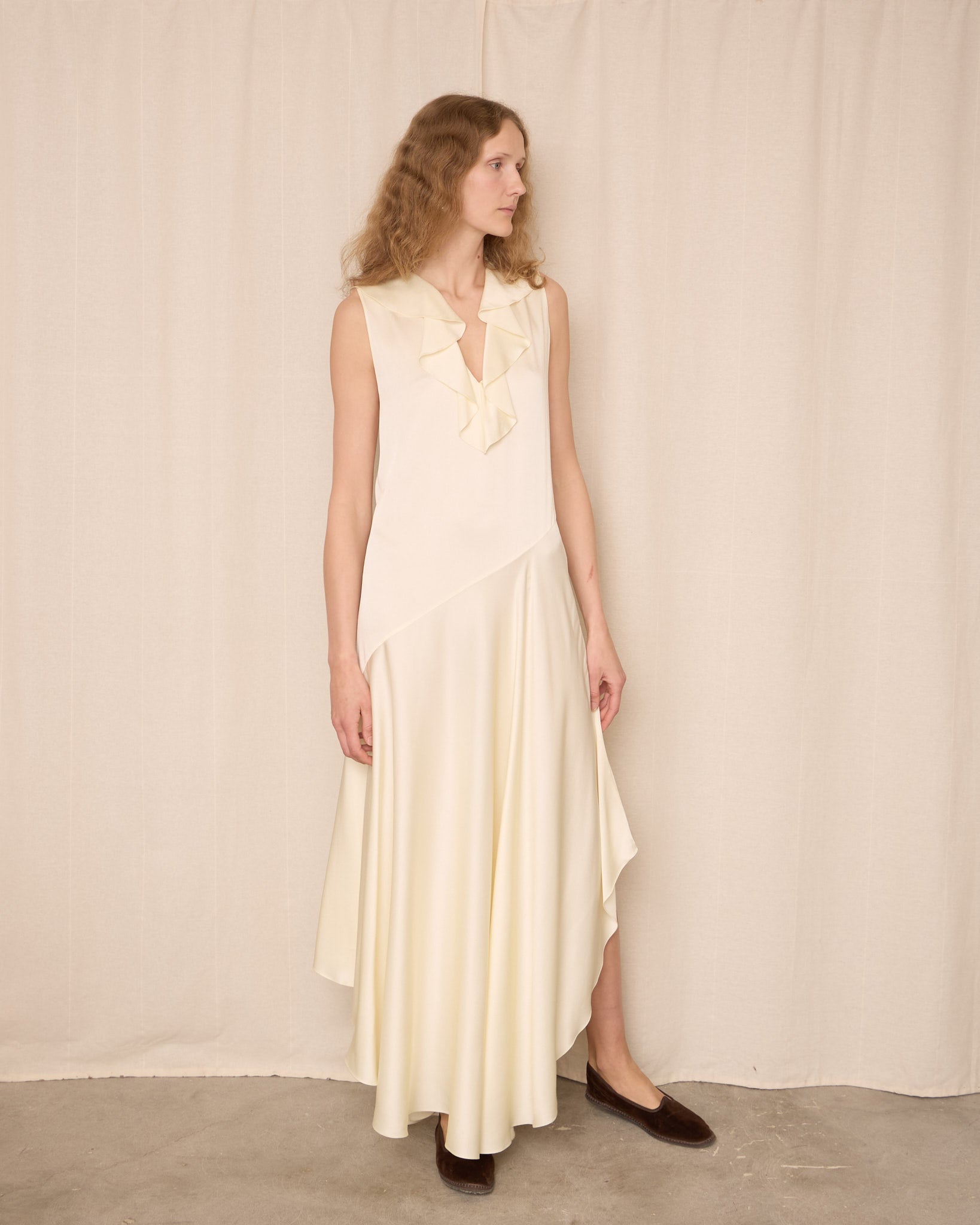 fendi dress cream Fendi // One Sleeve Dress VSP Consignment