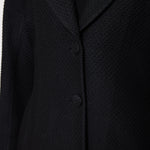 Loewe Blazer, Structured Black Blazer, Sculpted Waist Jacket, 25-inch Length Blazer, Size 42 Tailore