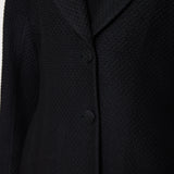 Loewe Blazer, Structured Black Blazer, Sculpted Waist Jacket, 25-inch Length Blazer, Size 42 Tailore