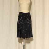 Silk Polka dot Skirt with Pockets
