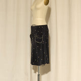 Silk Polka dot Skirt with Pockets