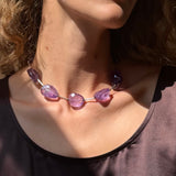 Sterling Silver and Amethyst Beads Necklace