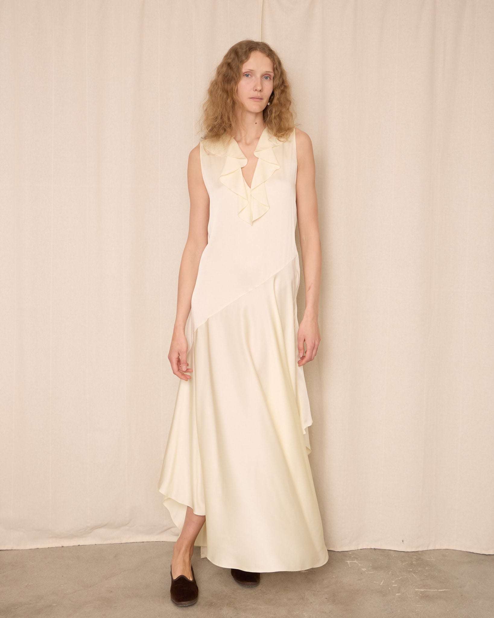 fendi white chiffon dress Dress