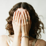 Vintage Sterling Silver Segment Chunky Bracelet