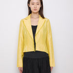 Gabrielle Carlson Yellow Blouse, size S, 20.5-inch front, 25-inch back, 15-inch shoulder. Very good condition