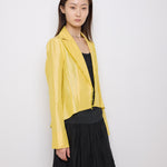 Gabrielle Carlson Yellow Blouse, size S, 20.5-inch front, 25-inch back, 15-inch shoulder. Very good condition