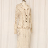 Latte Wool Skirt Set