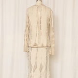 Latte Wool Skirt Set