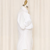 Alexander McQueen Ruched-Detailed Short-Sleeve Poplin Button Up