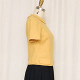 Mary Kay Yellow Wool 60's Babydoll Top