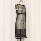 Moschino Sheer Black Dress