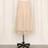 70's Crochet Silk Lined Skirt