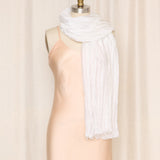 Vintage Jones NY White Scarf
