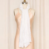 Vintage Jones NY White Scarf