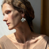 Sterling Silver Flower Shaped Drop Earrings