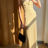 Armani Collezione Tan Silk Gown