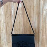 Black Satin Purse with Multi Tassel