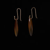 Ted Muehling Amber Teardrop Dangle Gold Earrings