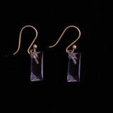 Ted Muehling Faceted Amethyst Gold Drop Earrings