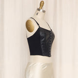 Maxima Wilson's Leather Bustier Top
