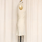 Maryann's Boutique Cream Silk Slip Dress