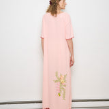 Vintage Hand Embroidered Peach Dress