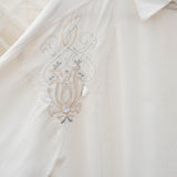 Vintage Silk Embroidered Blouse