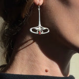 Sterling Silver Nouveau Style Drop Earrings