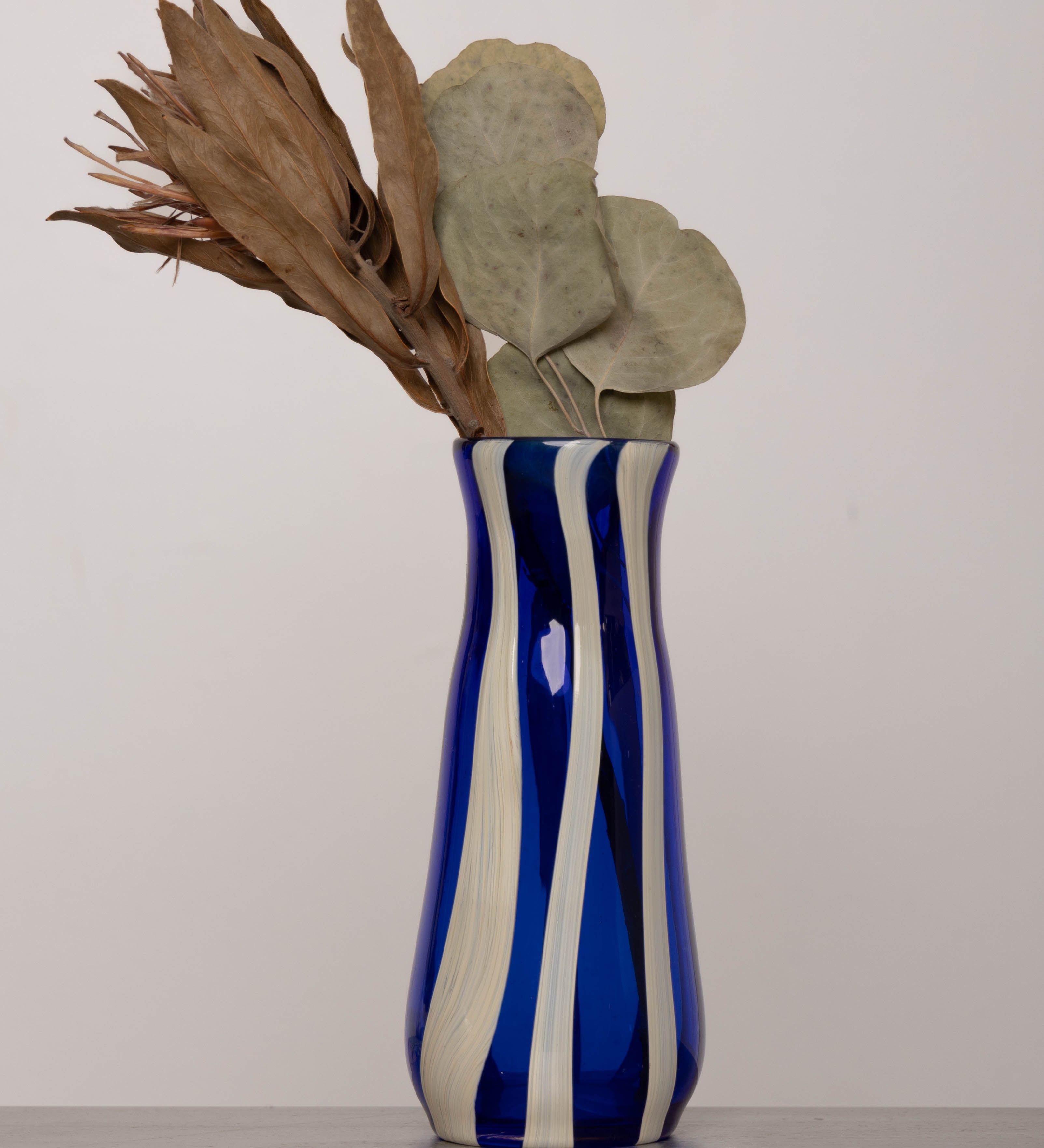 YAKUSH STRIPS Vase Blue - KHATA