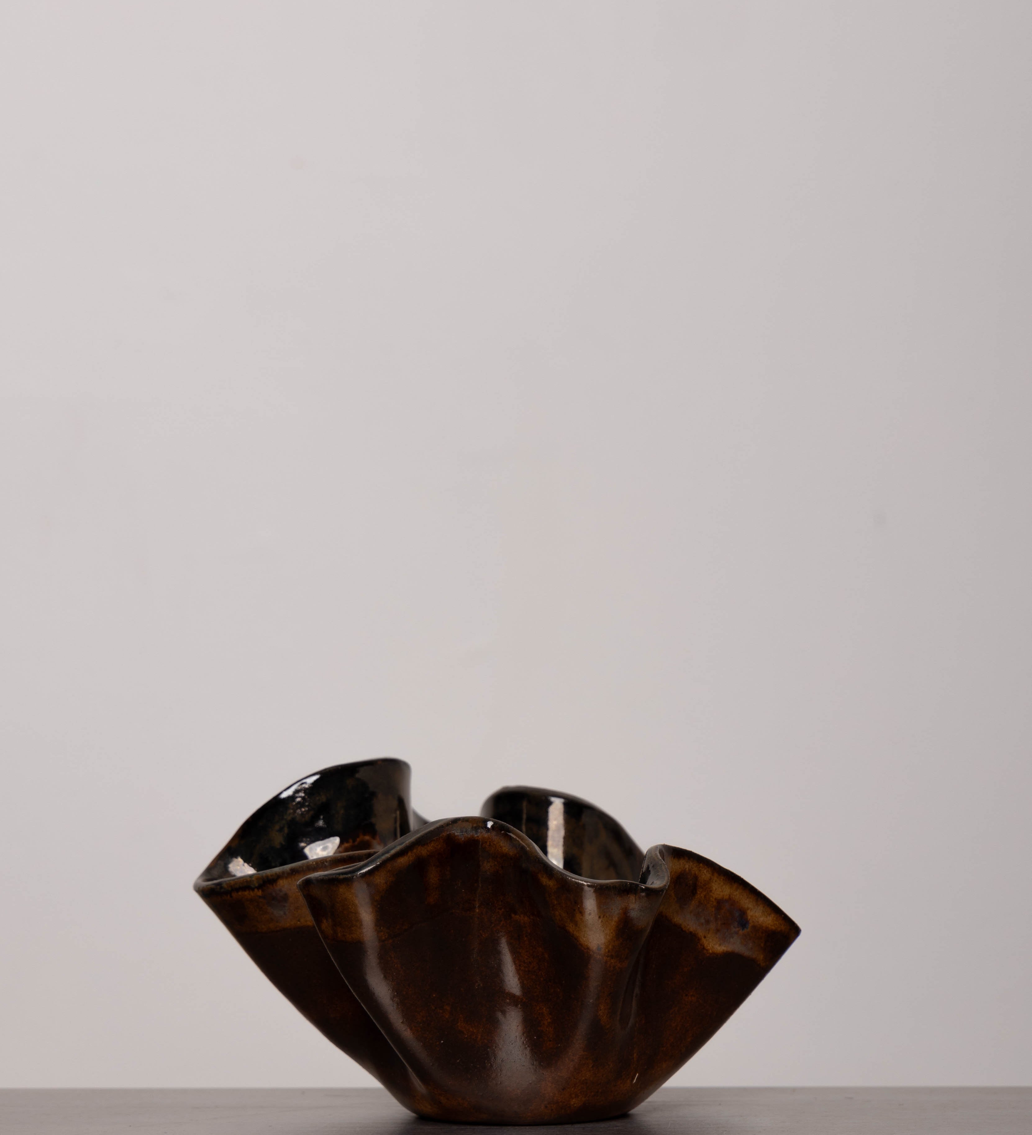 Discover the KKS Bowl Vase – a handmade ceramic bowl vase, measuring 5"x10", perfect for modern minimalist decor and artistic styling.