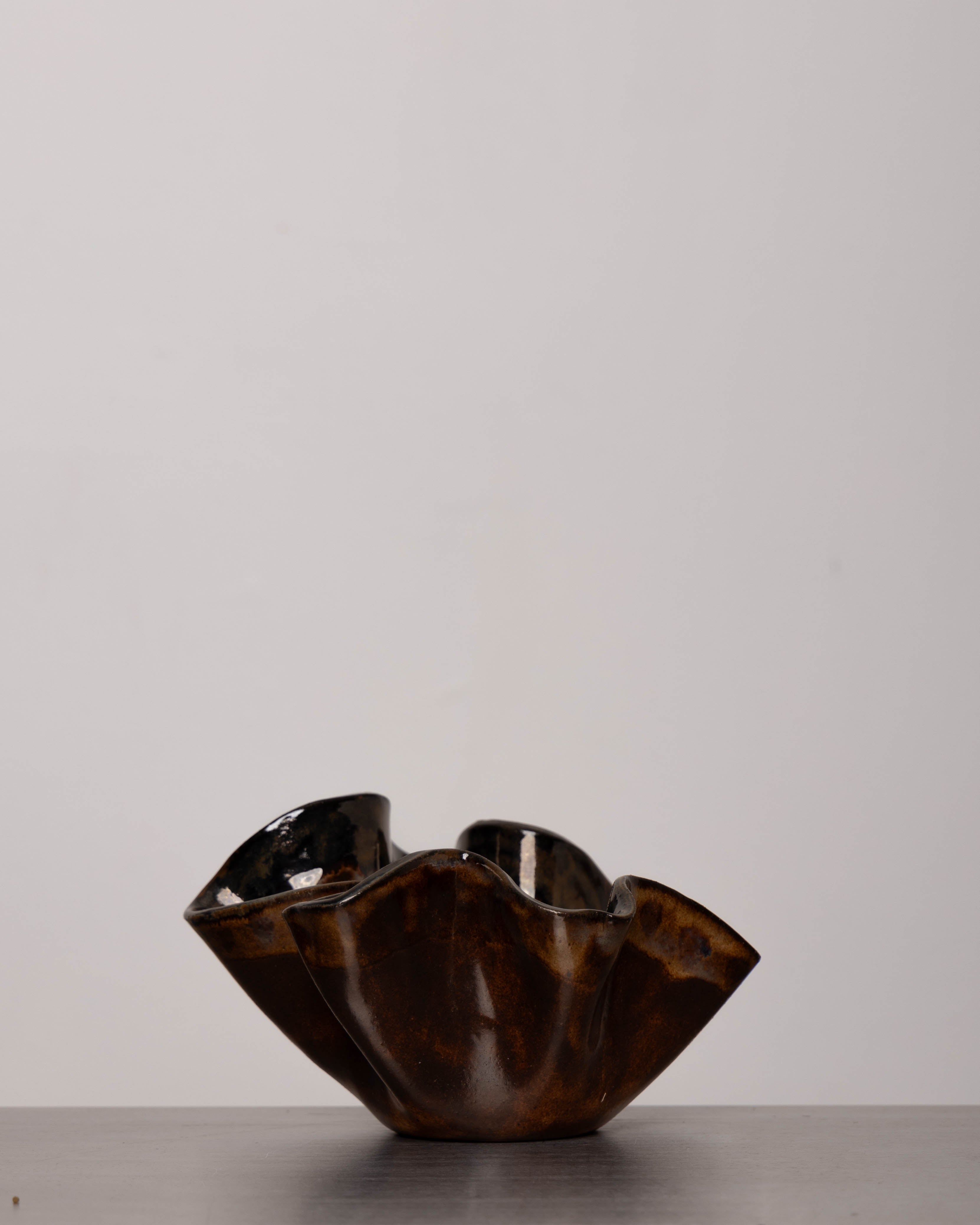 Discover the KKS Bowl Vase – a handmade ceramic bowl vase, measuring 5"x10", perfect for modern minimalist decor and artistic styling.