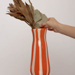 YAKUSH STRIPS Vase Orange - KHATA