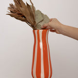 YAKUSH STRIPS Vase Orange - KHATA