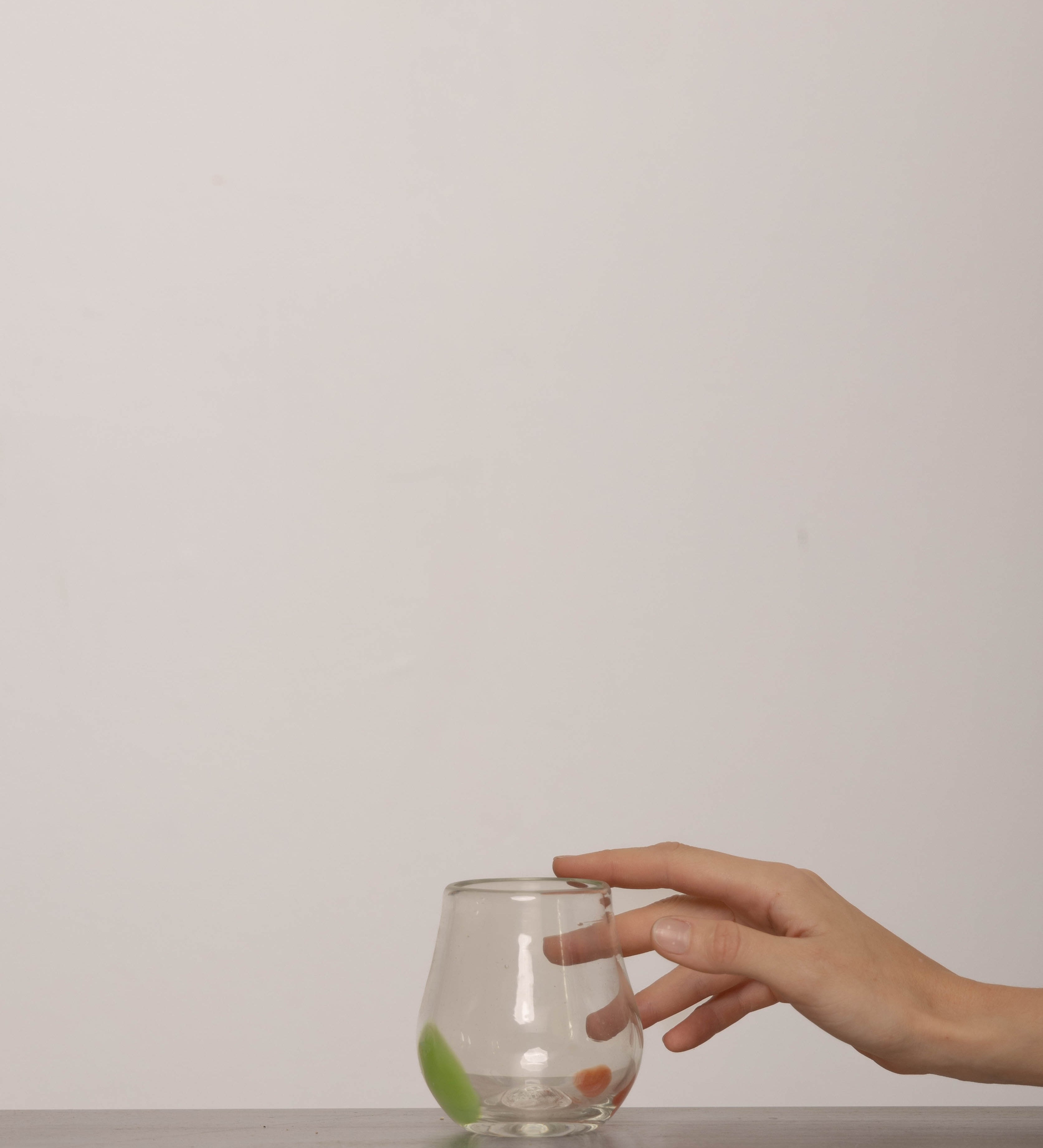 YAKUSH Tulip glass green orange - KHATA