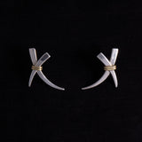 Sterling Silver X Shaped Earrings