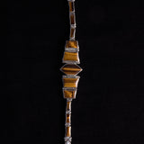 Sterling Silver Bracelet with Large Tiger's Eye Stones