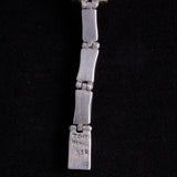 Sterling Silver Bracelet with Large Tiger's Eye Stones