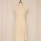 Vintage Ivory Lace Dress with Silk Lining