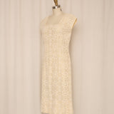 Vintage Ivory Lace Dress with Silk Lining