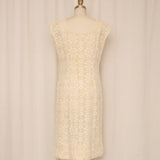 Vintage Ivory Lace Dress with Silk Lining