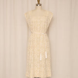 Vintage Ivory Lace Dress with Silk Lining
