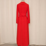 Bill Blass Coral Full Length Belted Coat