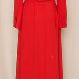Bill Blass Coral Full Length Belted Coat