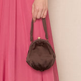 MM Vintage Brown Satin Pouch