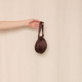 MM Vintage Brown Satin Pouch