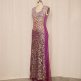 Vivienne Tam Sequined Purple Dress
