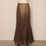Carmen Marc Valvo Brown Ombre Long Skirt