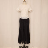 Long Layererd Black Mesh Skirt