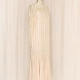 Vintage Beaded Bridal Silk Dress