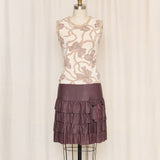 Karen Groner Purple Leather Skirt